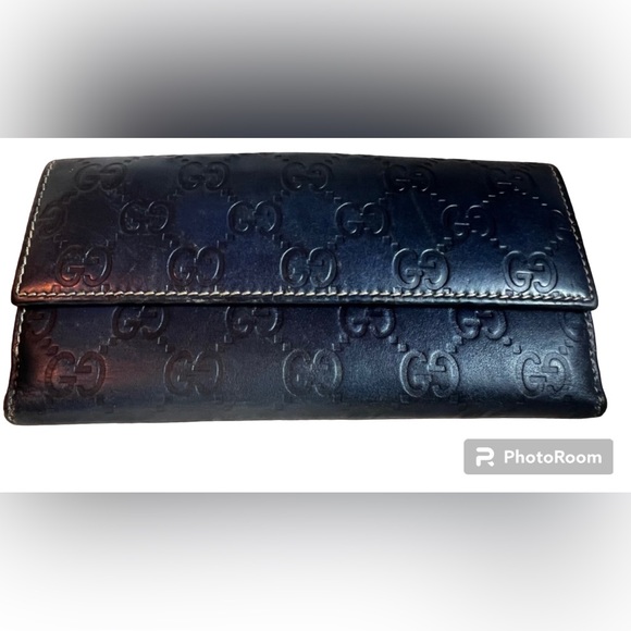 Gucci large Navy Wallet - Picture 1 of 12